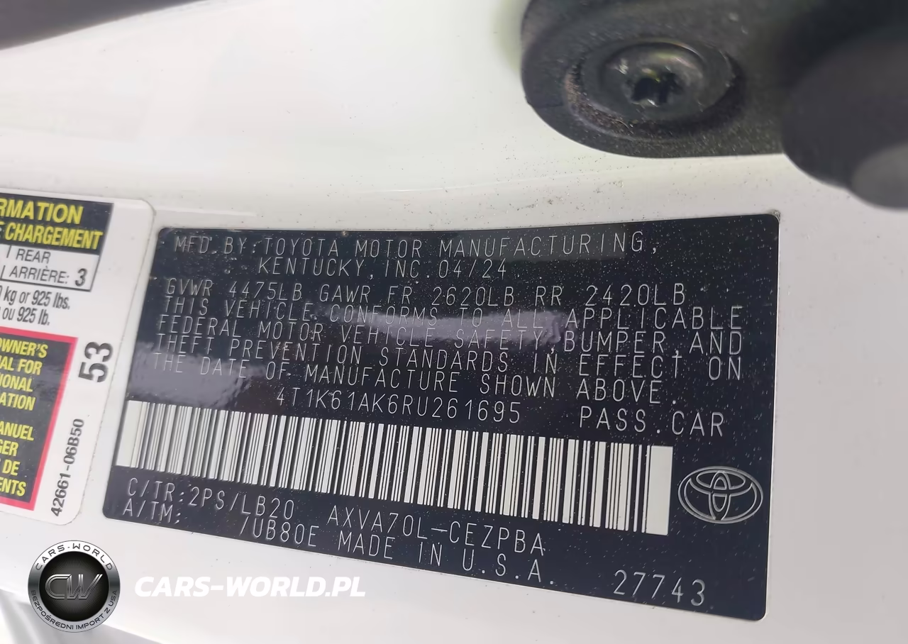 2024 Toyota Camry Xse VIN:4T1K61AK6RU261695 - 9