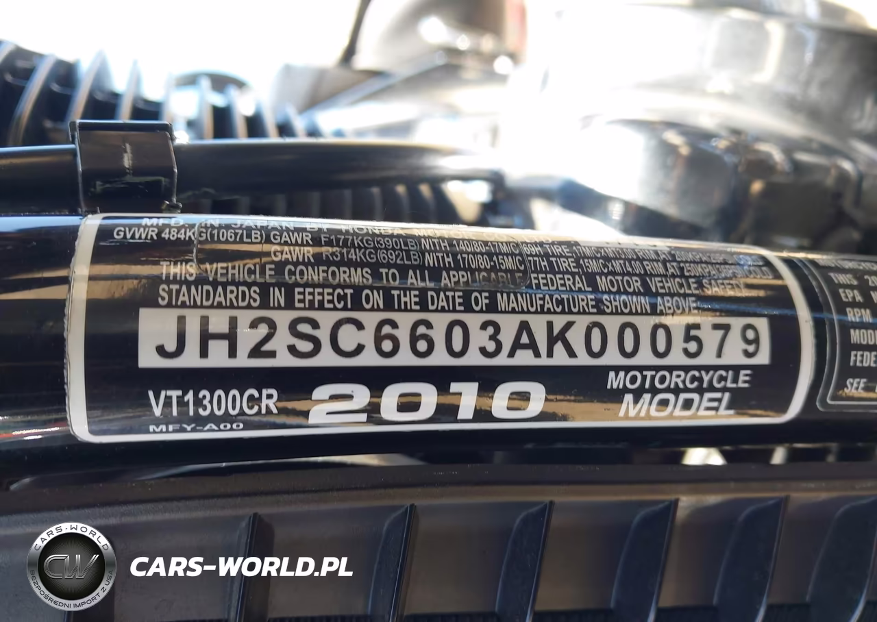 2010 Honda Vt1300 Cr VIN:JH2SC6603AK000579 - 10