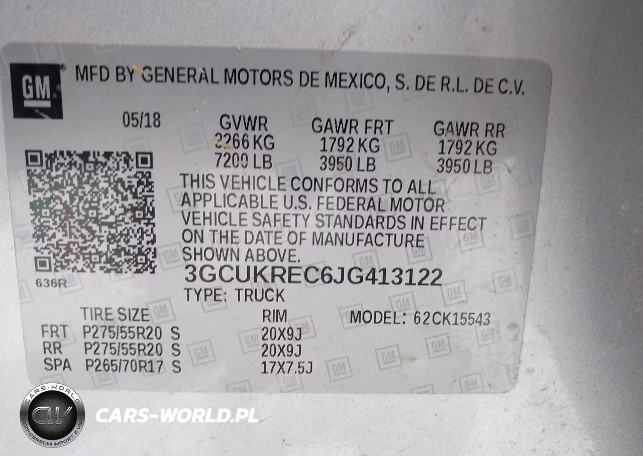 2018 Chevrolet Silverado 1500 2Lt VIN:3GCUKREC6JG413122 - 9