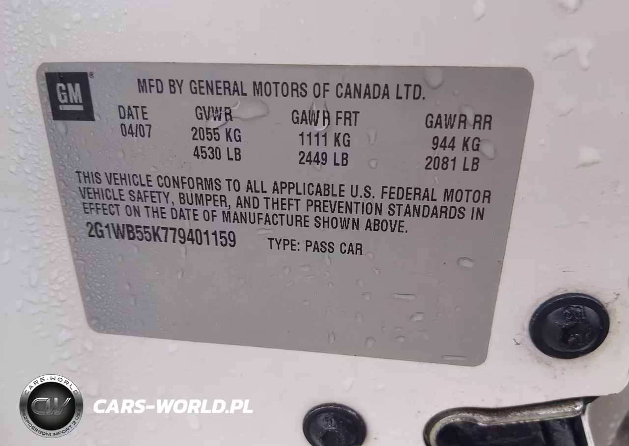 2007 Chevrolet Impala Ls VIN:2G1WB55K779401159 - 9