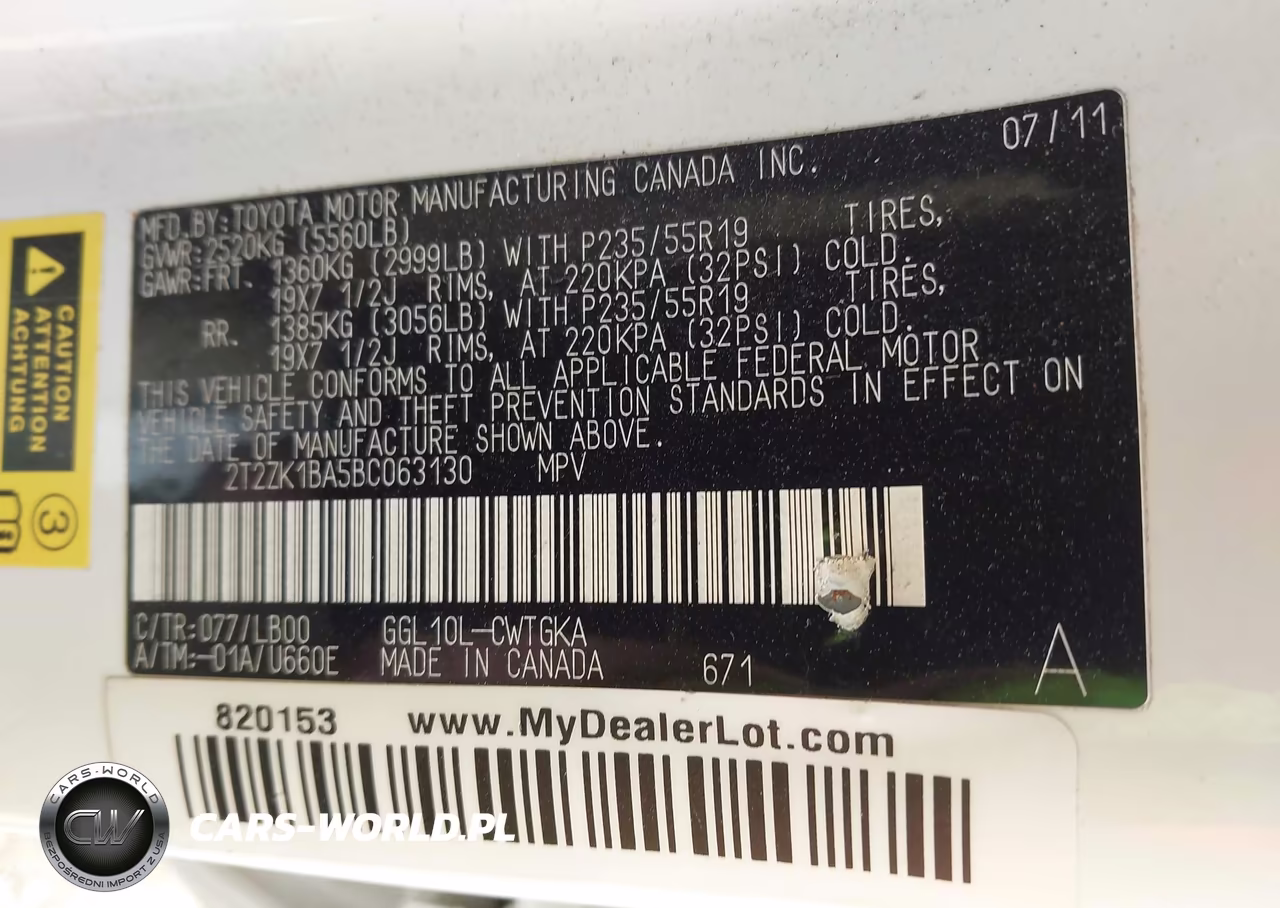 2011 Lexus Rx 350 VIN:2T2ZK1BA5BC063130 - 9