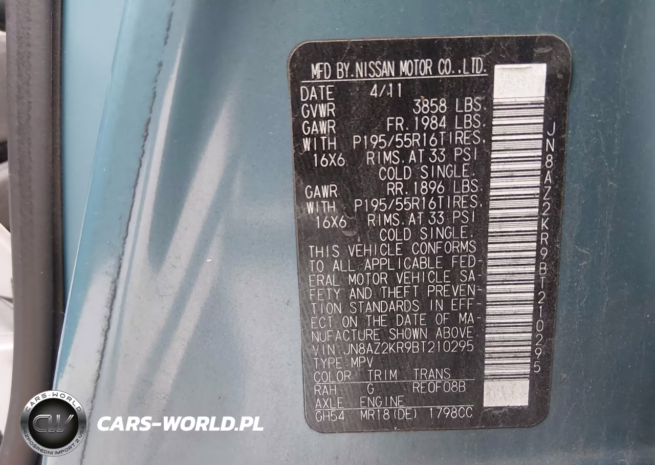 2011 Nissan Cube 1.8 Krom VIN:JN8AZ2KR9BT210295 - 9