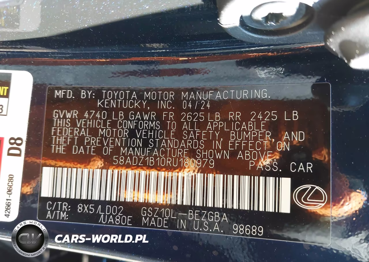 2024 Lexus Es 350 VIN:58ADZ1B10RU180979 - 9