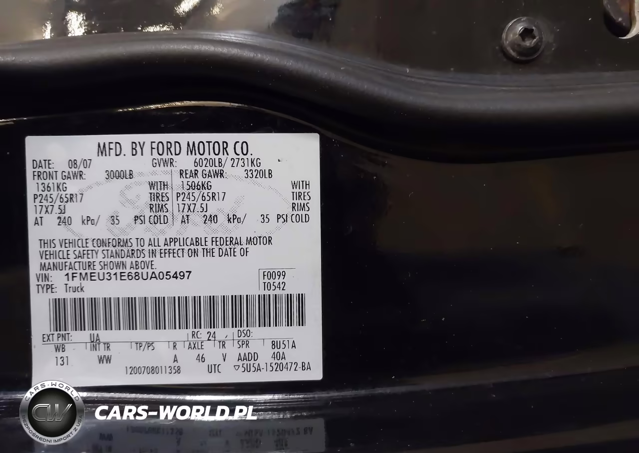 2008 Ford Explorer Sport Trac Xlt VIN:1FMEU31E68UA05497 - 9
