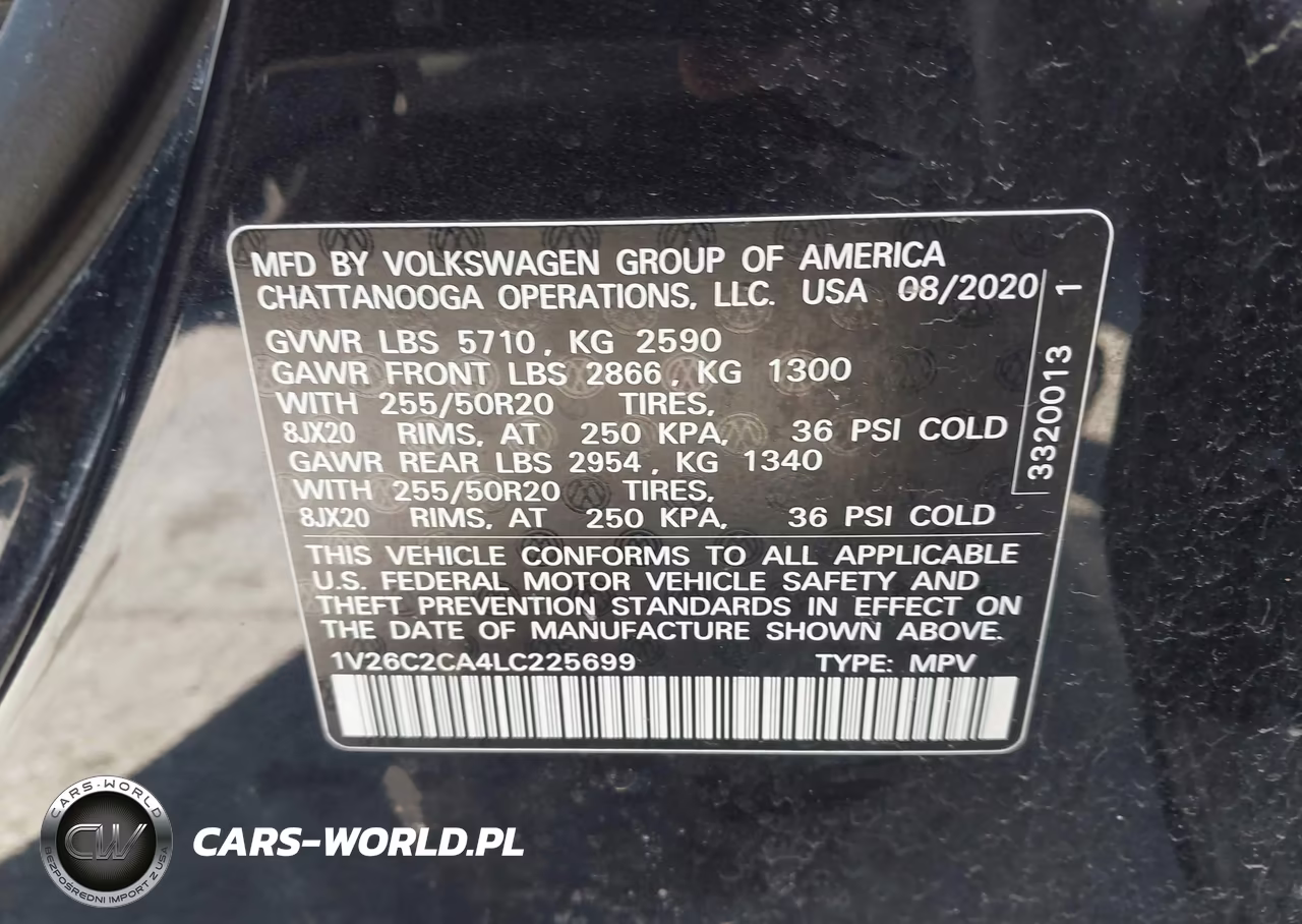 2020 Volkswagen Atlas Cross Sport 2.0T Se W-Technology-2.0T Se W-Technology R-Line VIN:1V26C2CA4LC225699 - 9