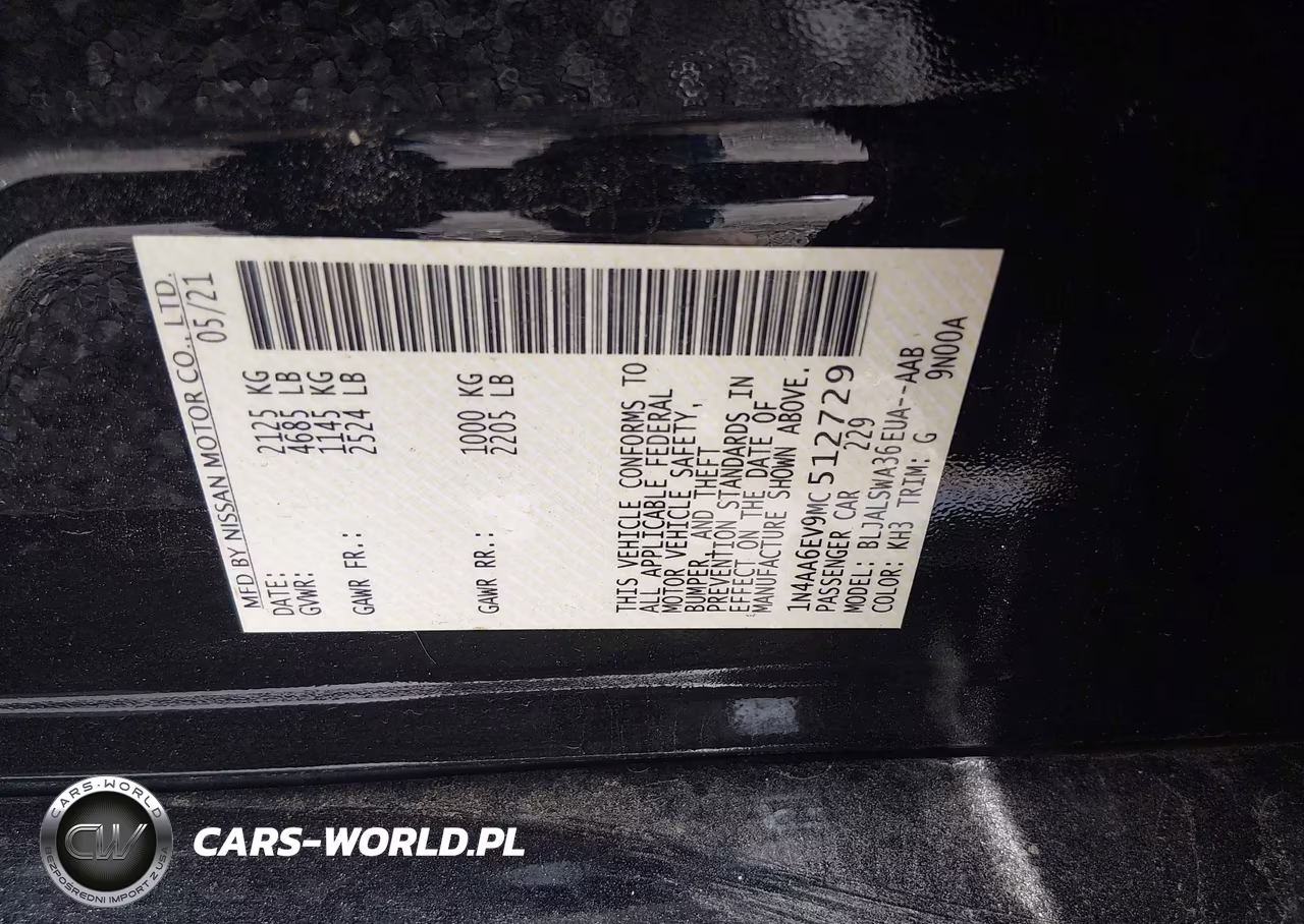 2021 Nissan Maxima Sr Xtronic Cvt VIN:1N4AA6EV9MC512729 - 9