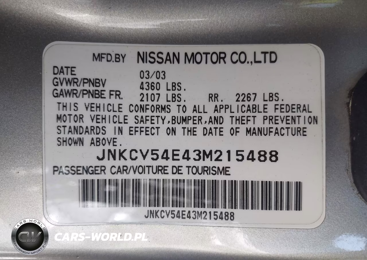 2003 Infiniti G35 Base W-Leather VIN:JNKCV54E43M215488 - 9