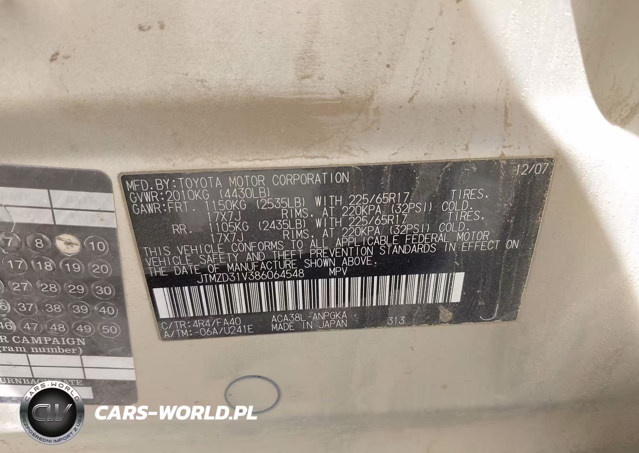 2008 Toyota Rav4 Limited VIN:JTMZD31V386064548 - 9