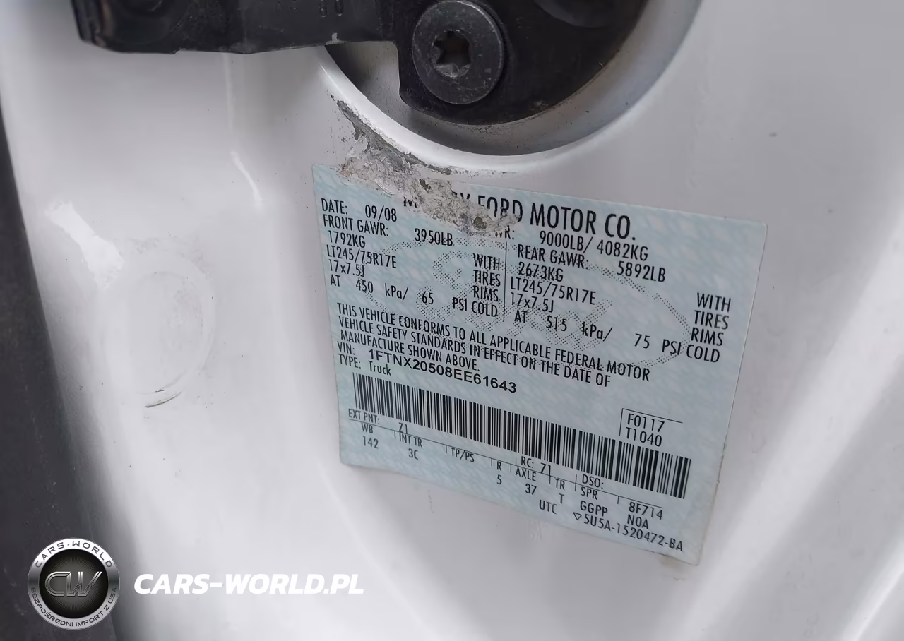 2008 Ford F-250 Lariat-Xl-Xlt VIN:1FTNX20508EE61643 - 9