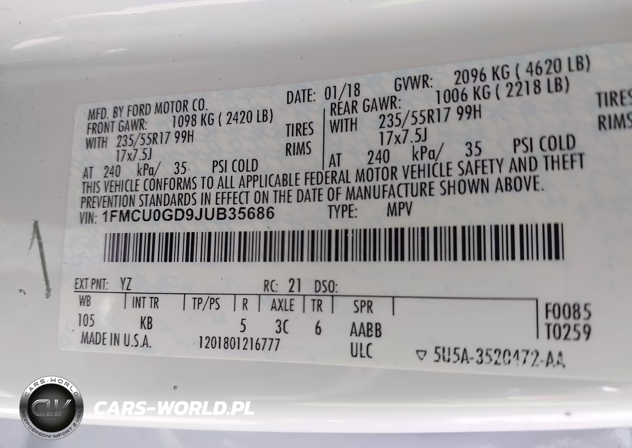 2018 Ford Escape Se VIN:1FMCU0GD9JUB35686 - 9