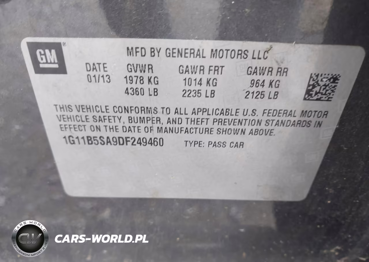 2013 Chevrolet Malibu 1Ls VIN:1G11B5SA9DF249460 - 9