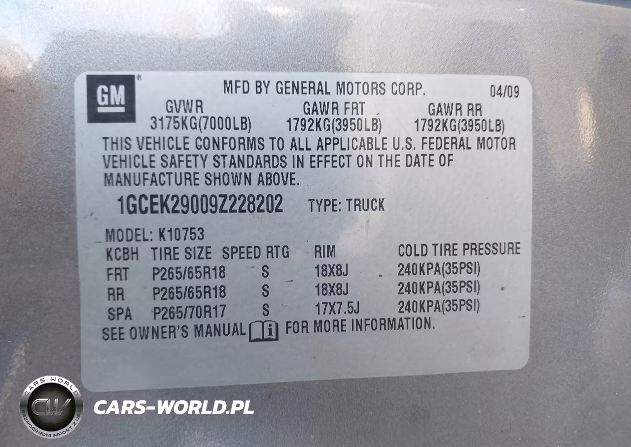 2009 Chevrolet Silverado 1500 Lt VIN:1GCEK29009Z228202 - 9