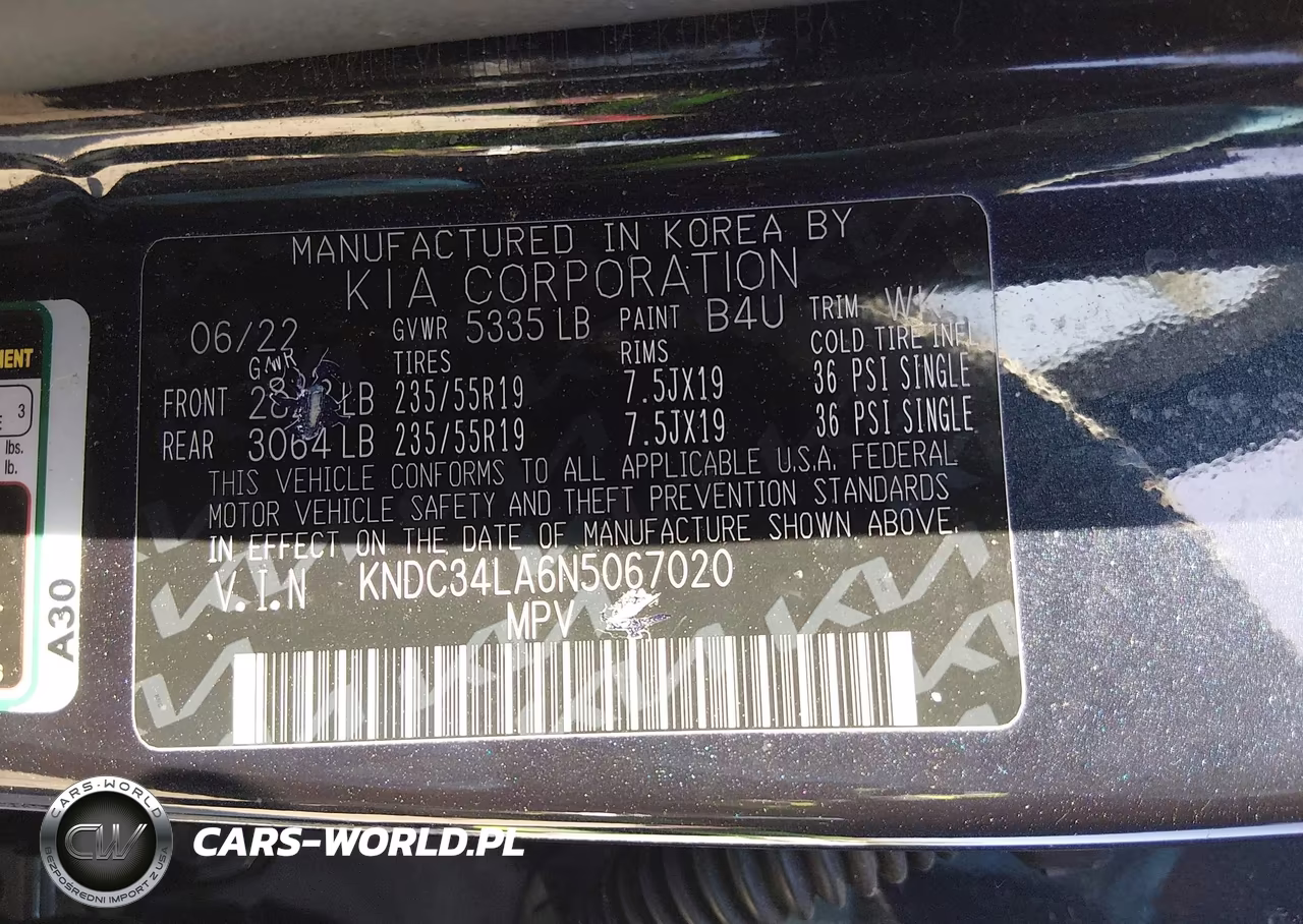 2022 Kia Ev6 Wind VIN:KNDC34LA6N5067020 - 9