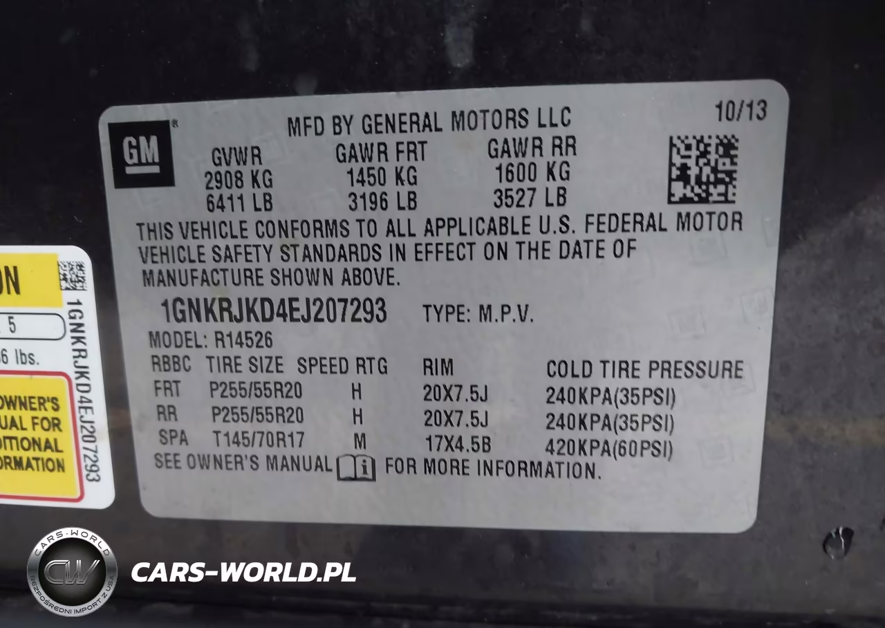 2014 Chevrolet Traverse Ltz VIN:1GNKRJKD4EJ207293 - 9