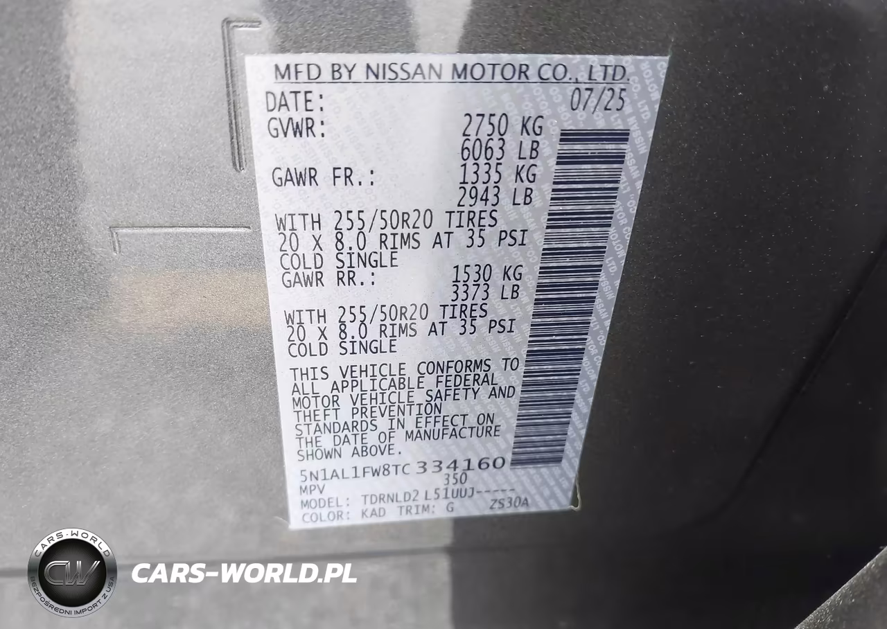 2026 Infiniti Qx60 Sport Awd VIN:5N1AL1FW8TC334160 - 9