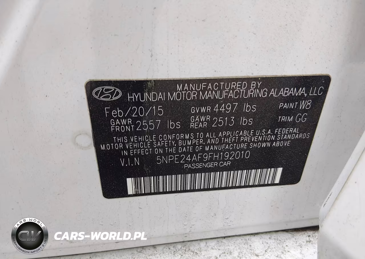 2015 Hyundai Sonata Se VIN:5NPE24AF9FH192010 - 9