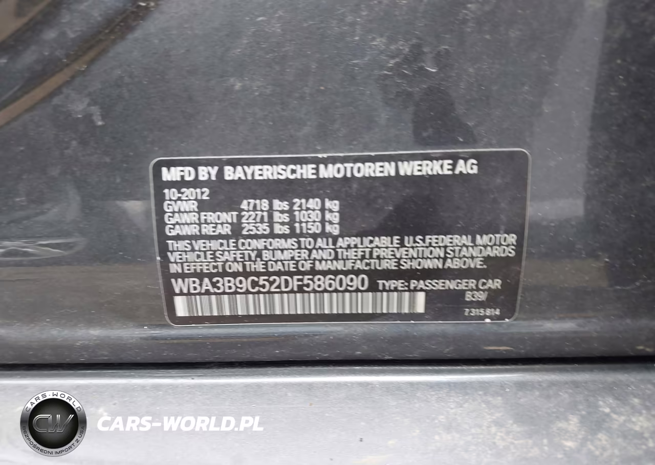 2013 BMW 335I xDrive VIN:WBA3B9C52DF586090 - 9