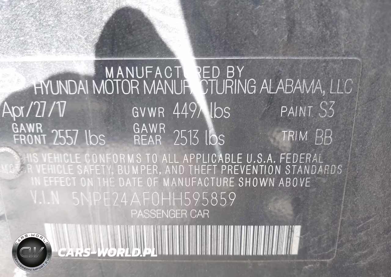 2017 Hyundai Sonata Se VIN:5NPE24AF0HH595859 - 9
