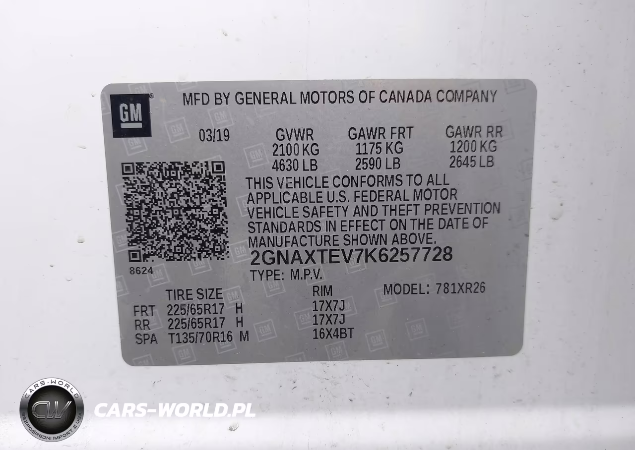 2019 Chevrolet Equinox Lt VIN:2GNAXTEV7K6257728 - 9