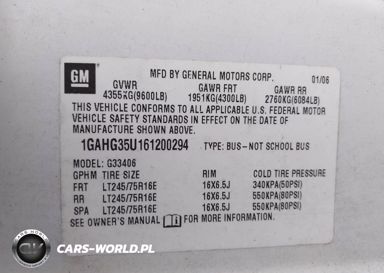 2006 Chevrolet Express Ls VIN:1GAHG35U161200294 - 9