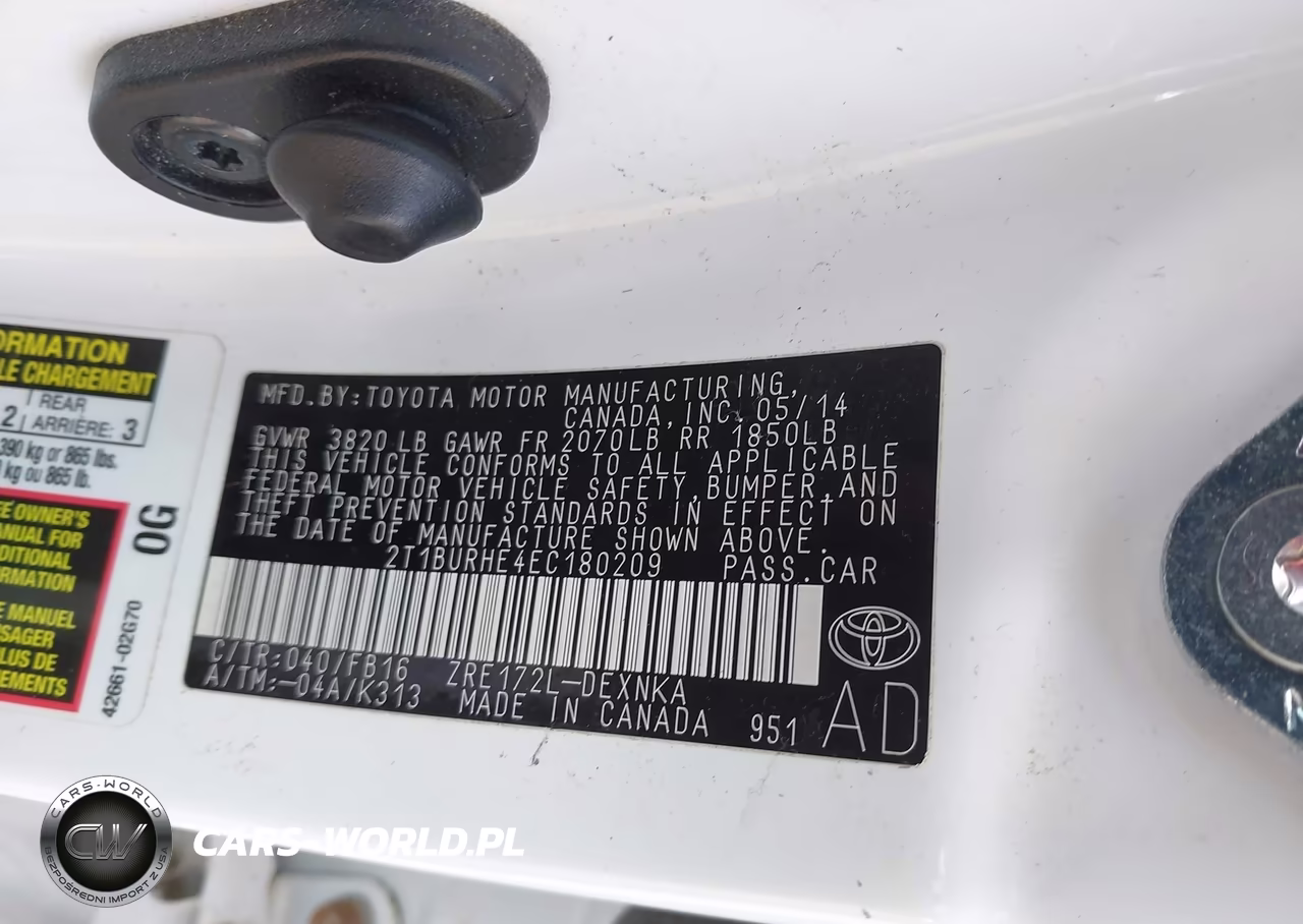 2014 Toyota Corolla Le VIN:2T1BURHE4EC180209 - 9