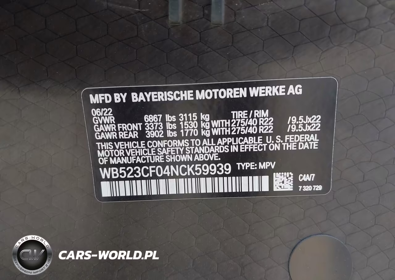 2022 BMW Ix xDrive50 VIN:WB523CF04NCK59939 - 9