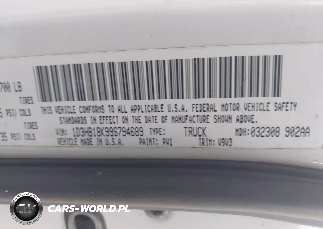 2009 Dodge Ram 1500 St VIN:1D3HB18K99S794689 - 9