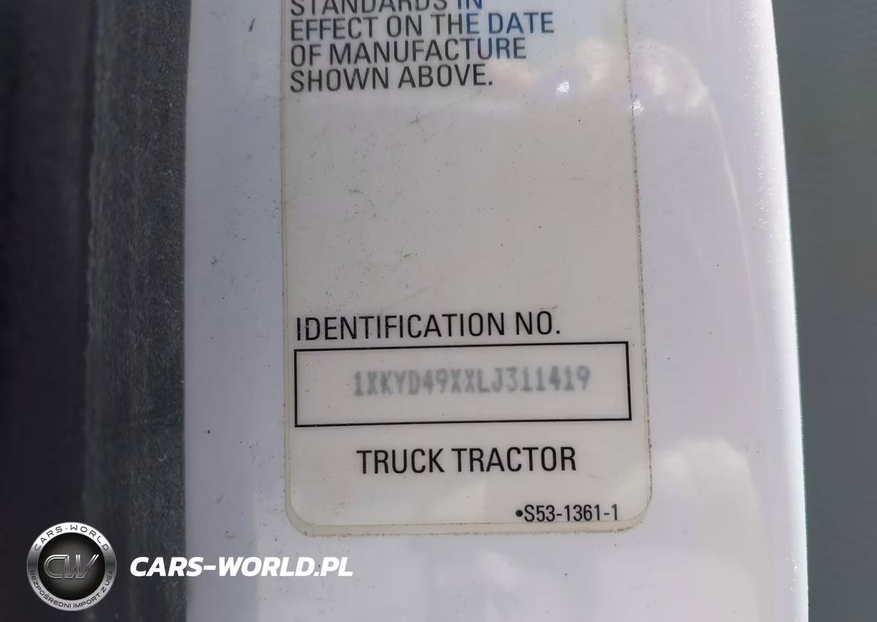 2020 Kenworth T680 VIN:1XKYD49XXLJ311419 - 9