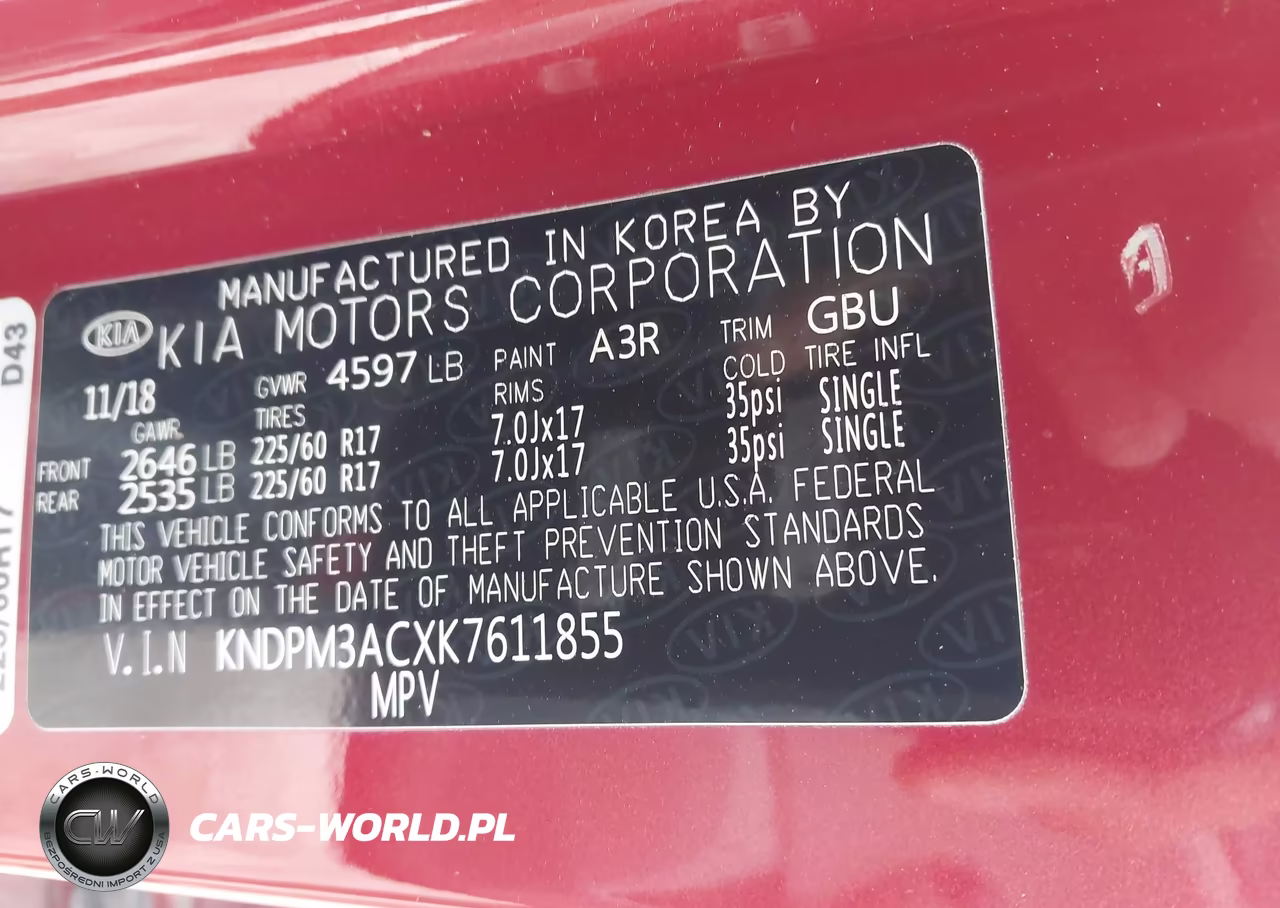 2019 Kia Sportage Lx VIN:KNDPM3ACXK7611855 - 9