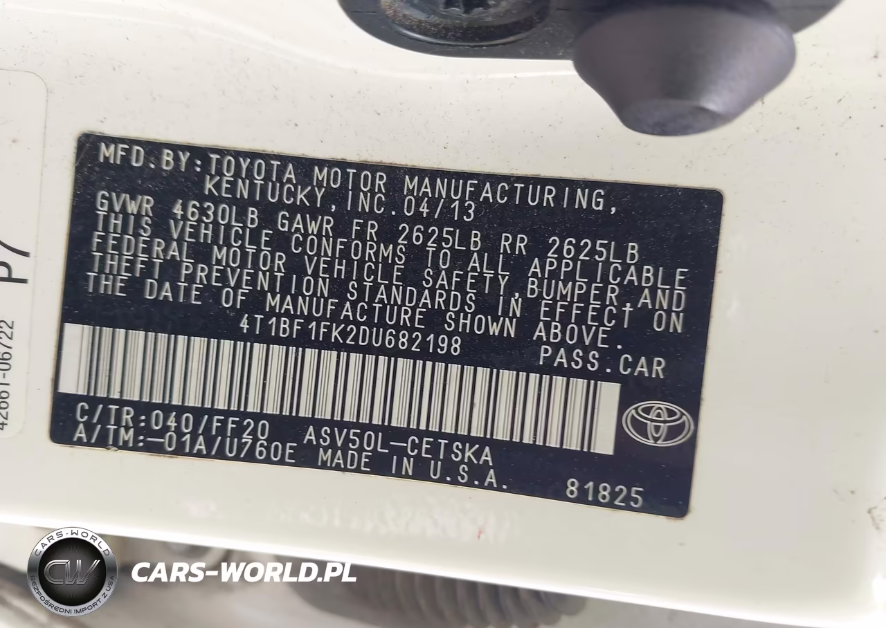 2013 Toyota Camry Se VIN:4T1BF1FK2DU682198 - 9