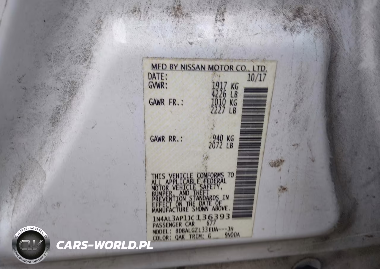 2018 Nissan Altima 2.5 S VIN:1N4AL3AP1JC136393 - 9