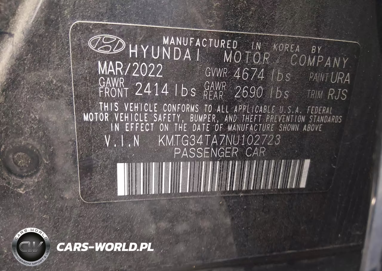 2022 Genesis G70 2.0T Rwd VIN:KMTG34TA7NU102723 - 9
