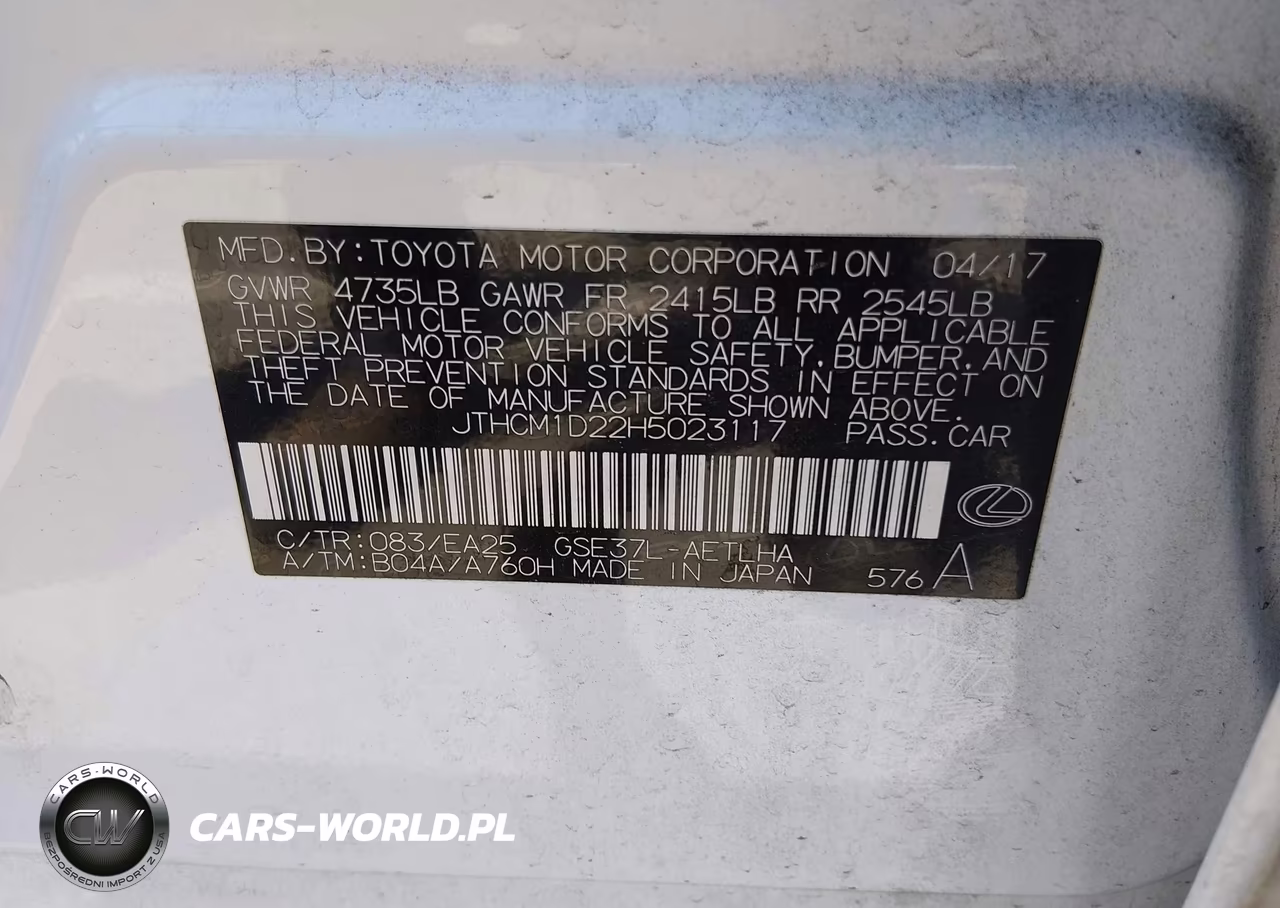 2017 Lexus Is 300 VIN:JTHCM1D22H5023117 - 9