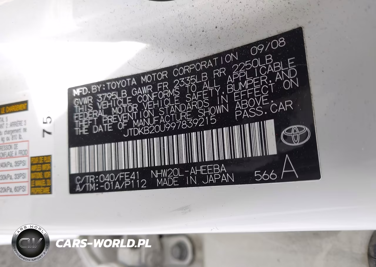2009 Toyota Prius VIN:JTDKB20U997839215 - 9