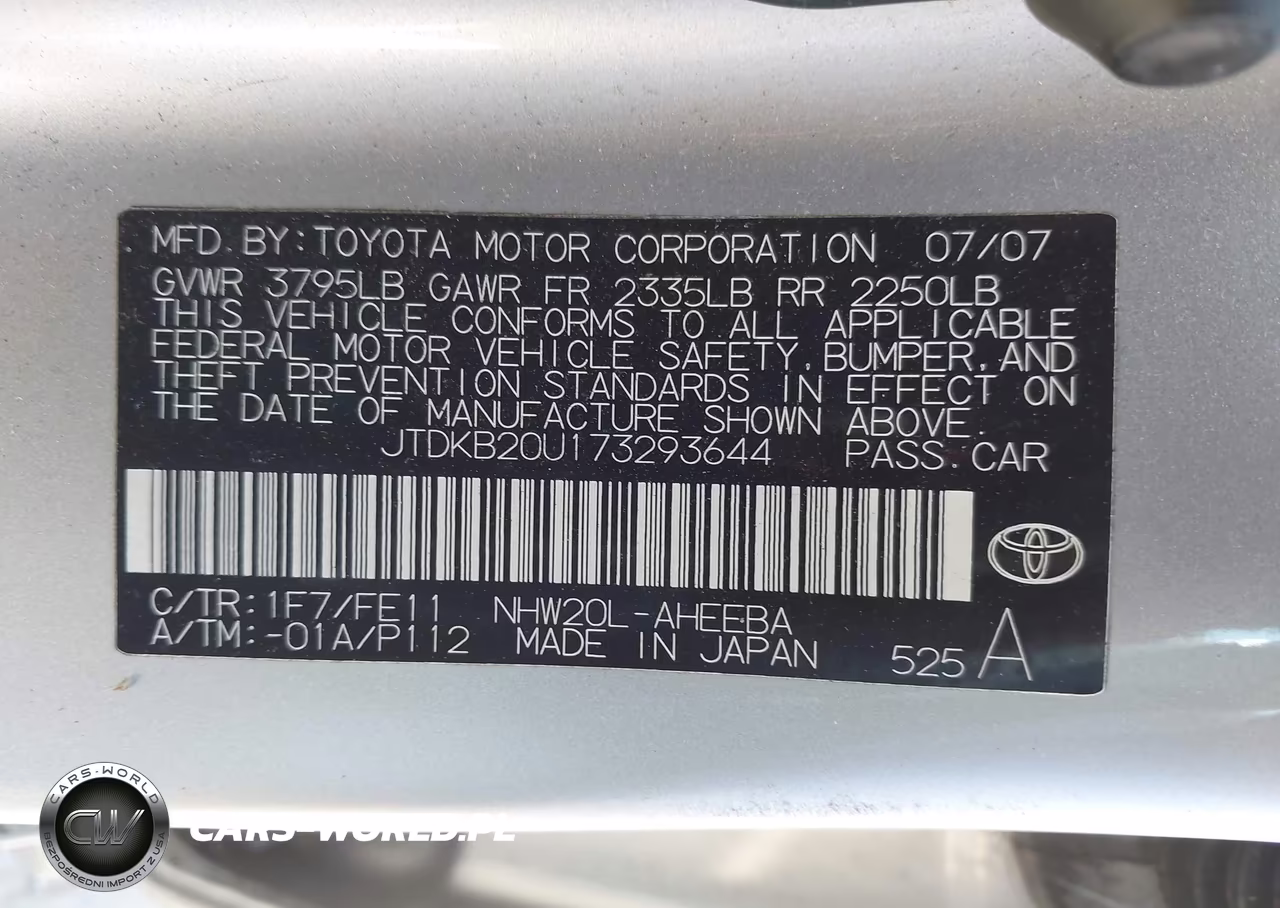 2007 Toyota Prius VIN:JTDKB20U173293644 - 9