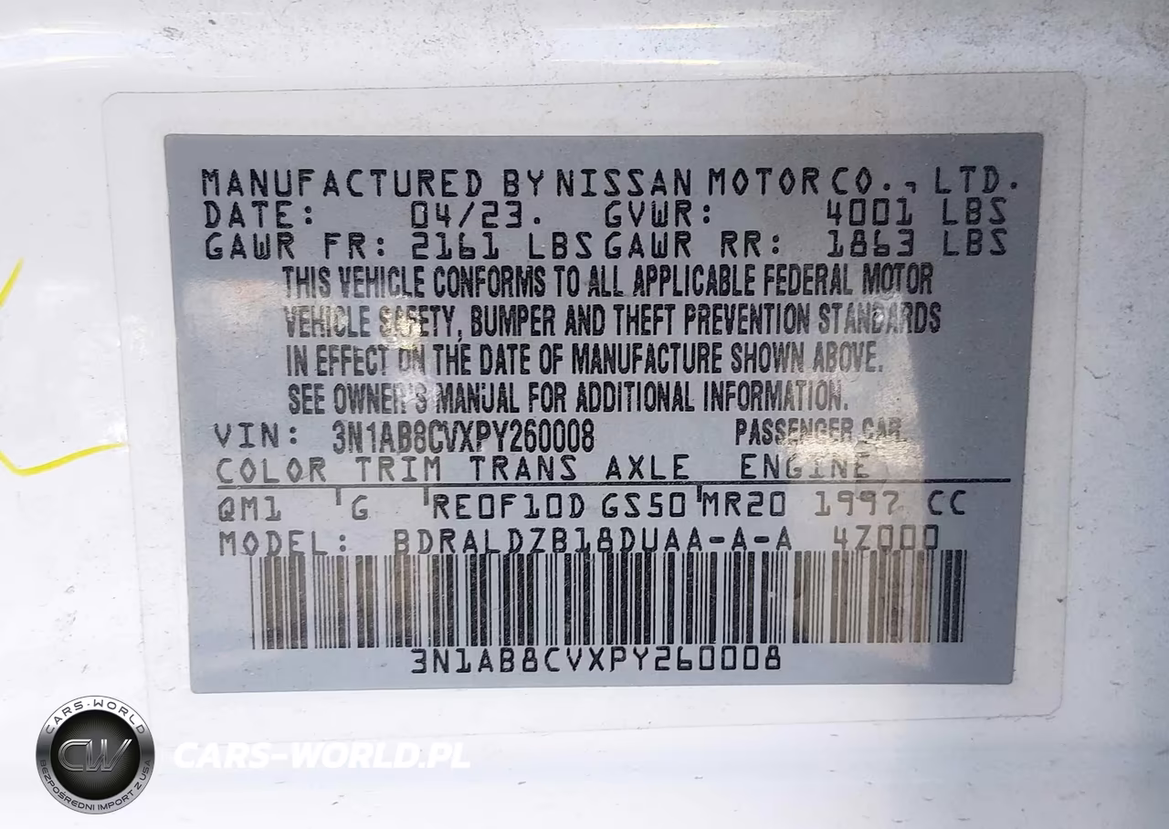 2023 Nissan Sentra Sv Xtronic Cvt VIN:3N1AB8CVXPY260008 - 9