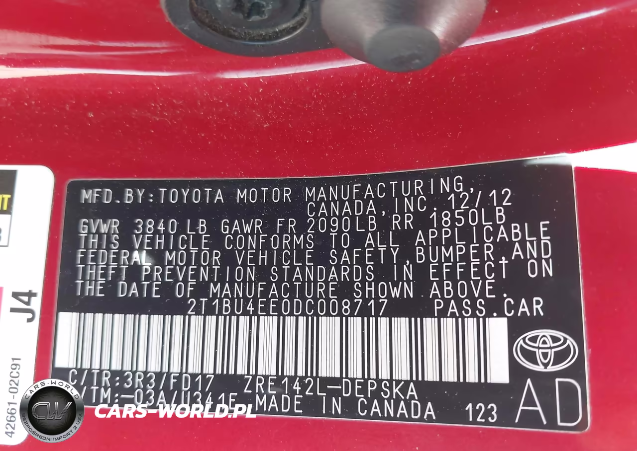 2013 Toyota Corolla S VIN:2T1BU4EE0DC008717 - 9