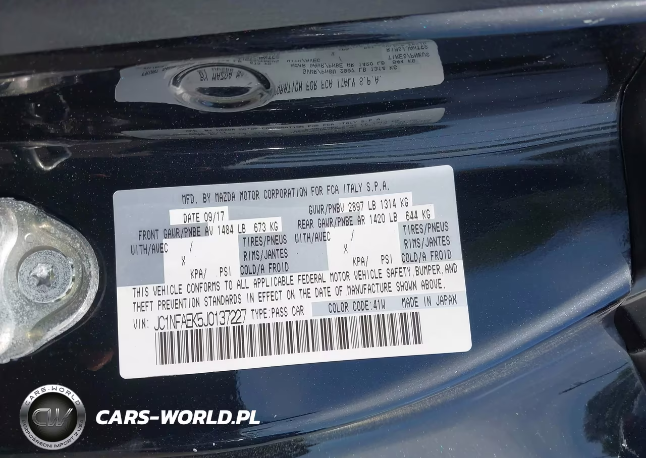 2018 Fiat 124 Spider Abarth VIN:JC1NFAEK5J0137227 - 9