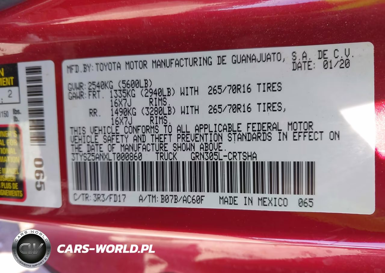 2020 Toyota Tacoma Trd Off-Road VIN:3TYSZ5ANXLT000860 - 9