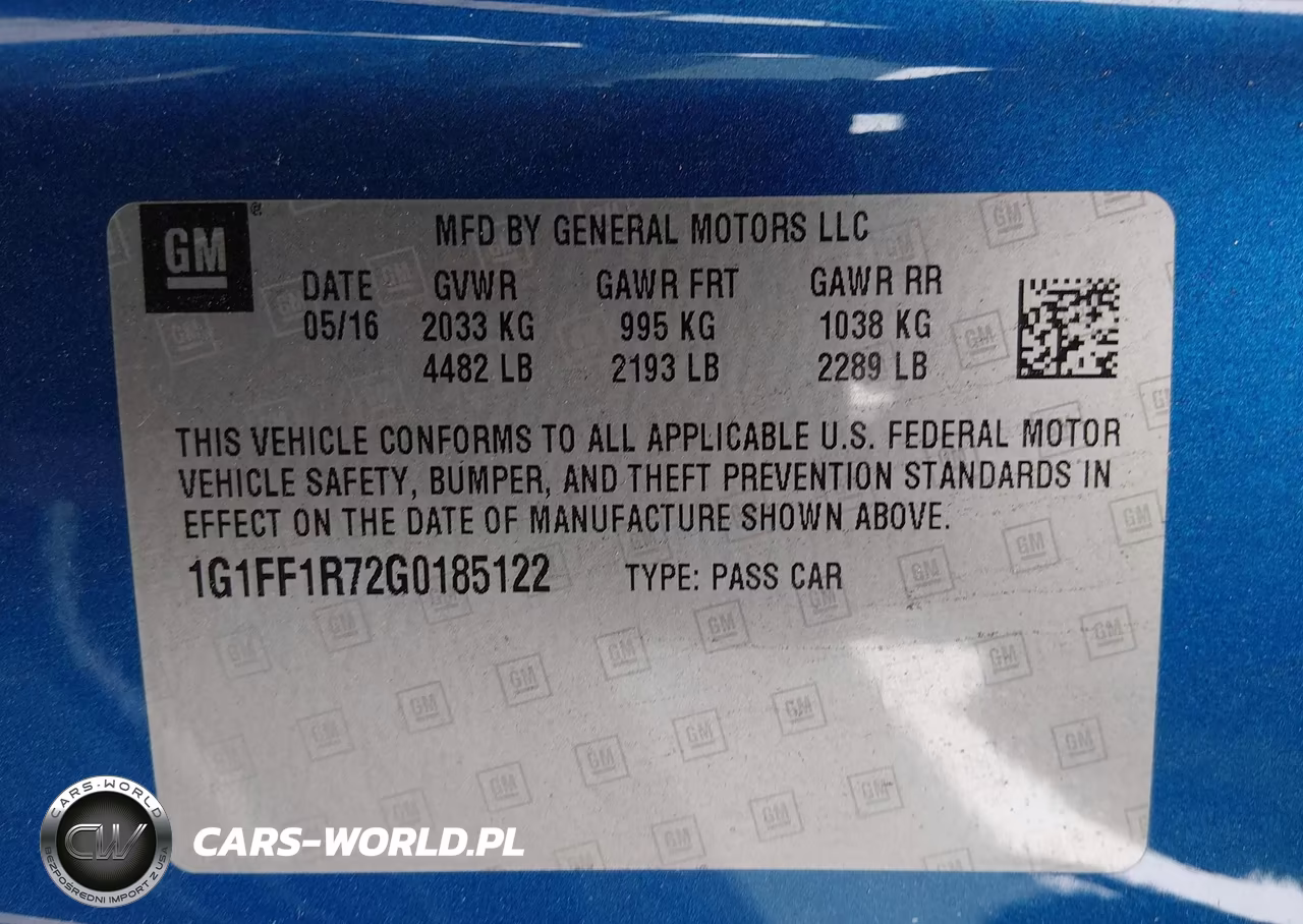 2016 Chevrolet Camaro 1Ss VIN:1G1FF1R72G0185122 - 9