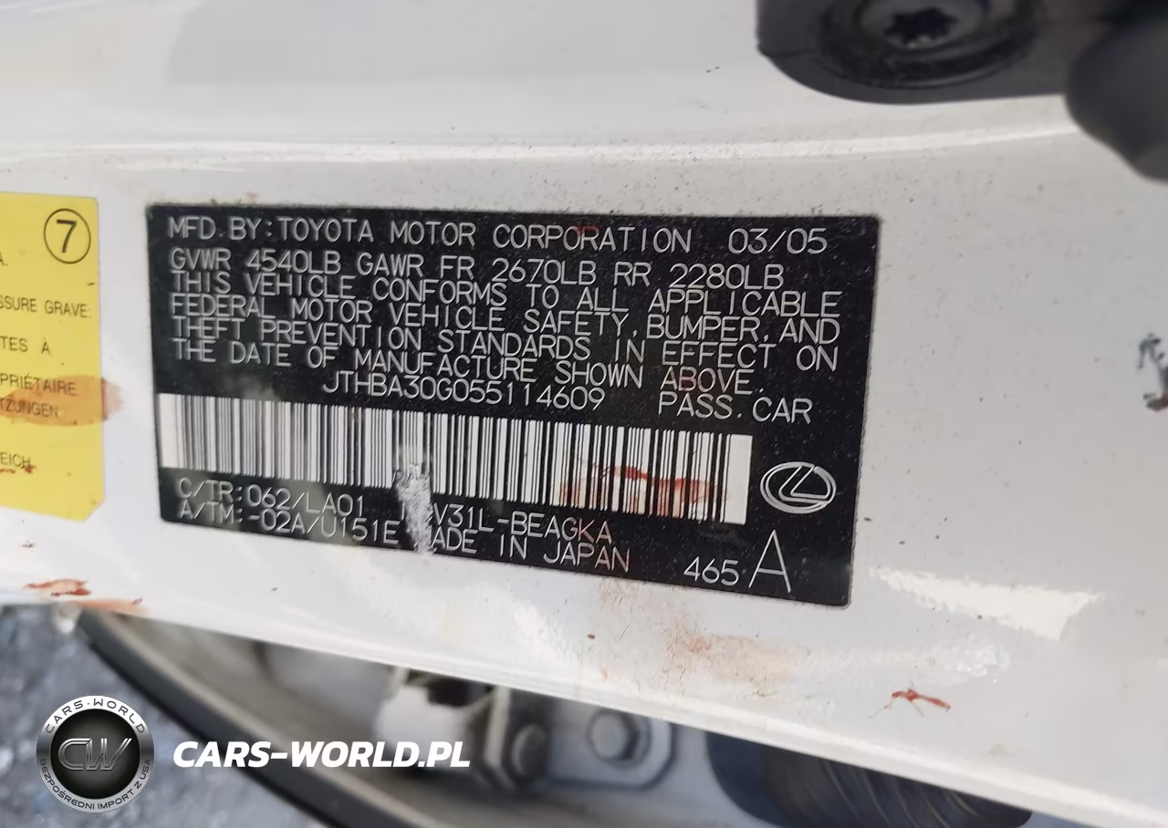 2005 Lexus Es 330 VIN:JTHBA30G055114609 - 9