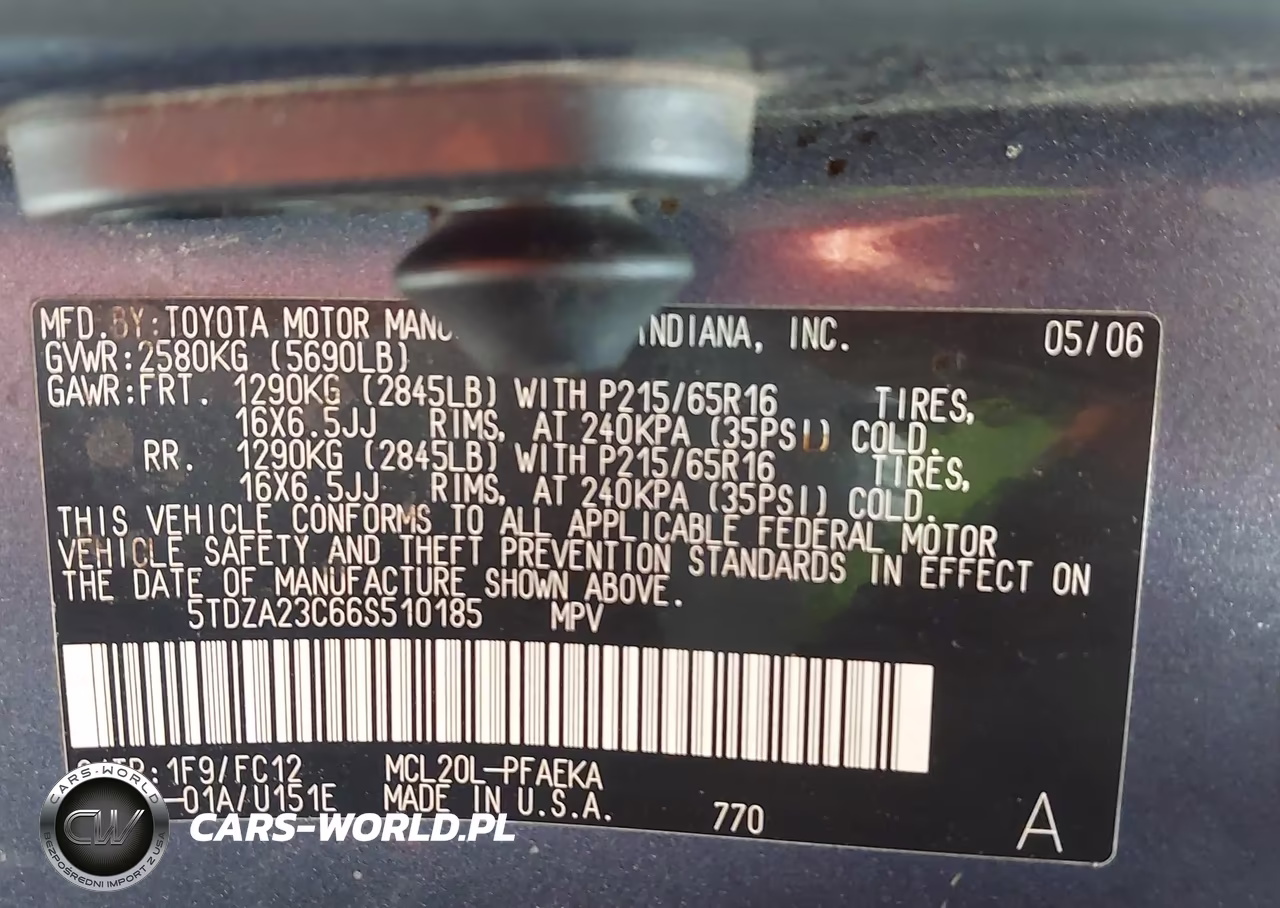 2006 Toyota Sienna Le VIN:5TDZA23C66S510185 - 9