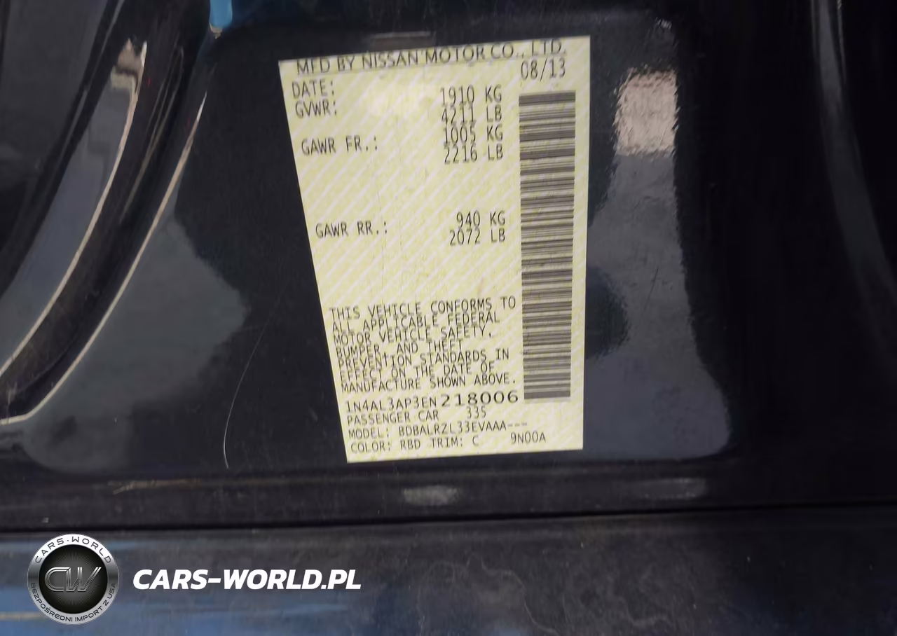 2014 Nissan Altima 2.5 S VIN:1N4AL3AP3EN218006 - 9