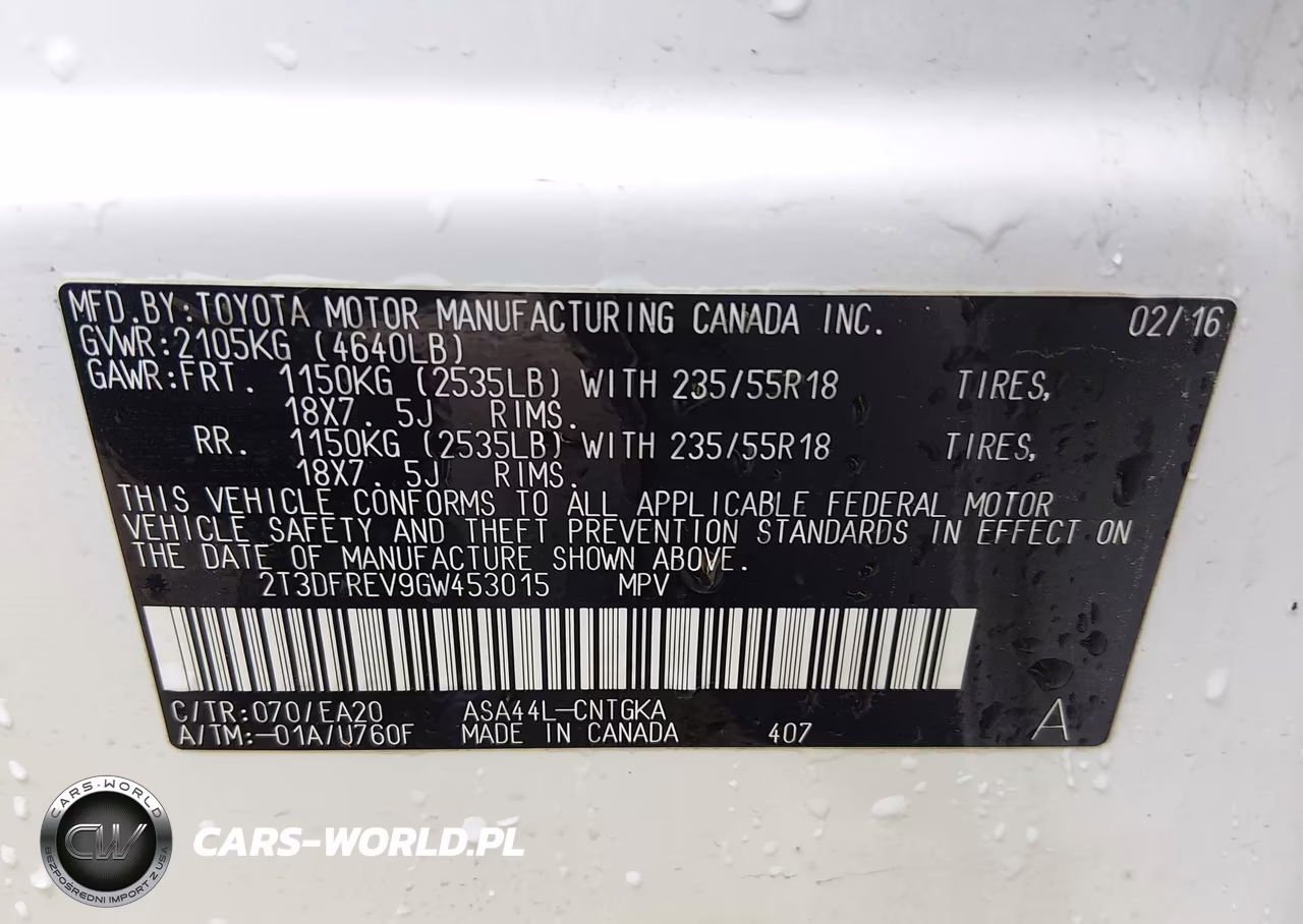 2016 Toyota Rav4 Limited VIN:2T3DFREV9GW453015 - 9