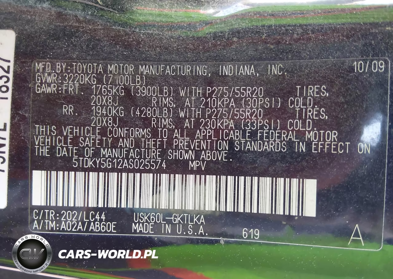 2010 Toyota Sequoia Limited 5.7L V8 VIN:5TDKY5G12AS025574 - 9