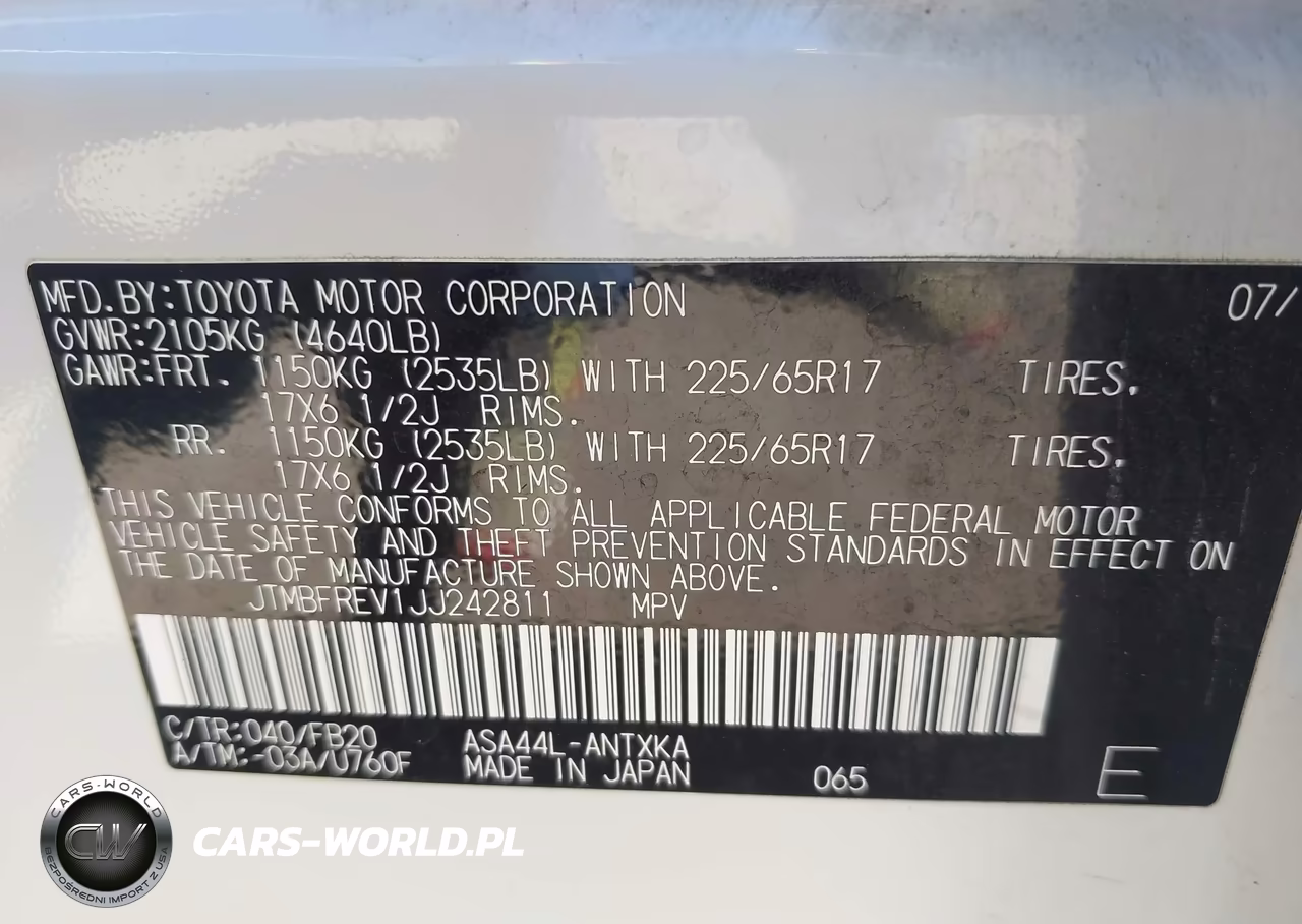 2018 Toyota Rav4 Le VIN:JTMBFREV1JJ242811 - 9