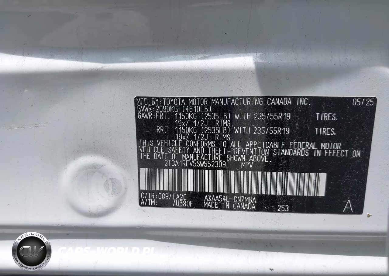 2025 Toyota Rav4 Xle Premium VIN:2T3A1RFV5SW552309 - 9