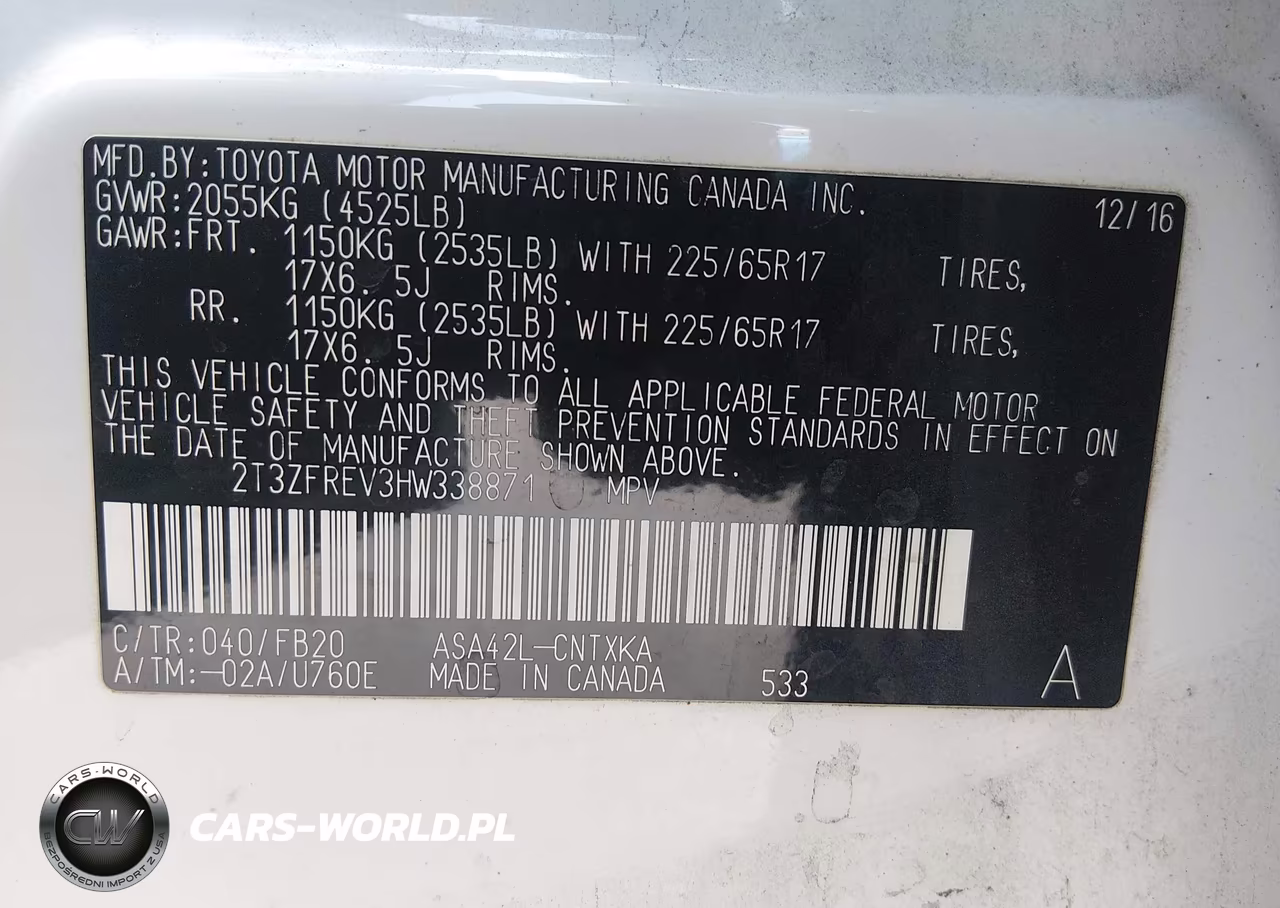 2017 Toyota Rav4 Le VIN:2T3ZFREV3HW338871 - 9