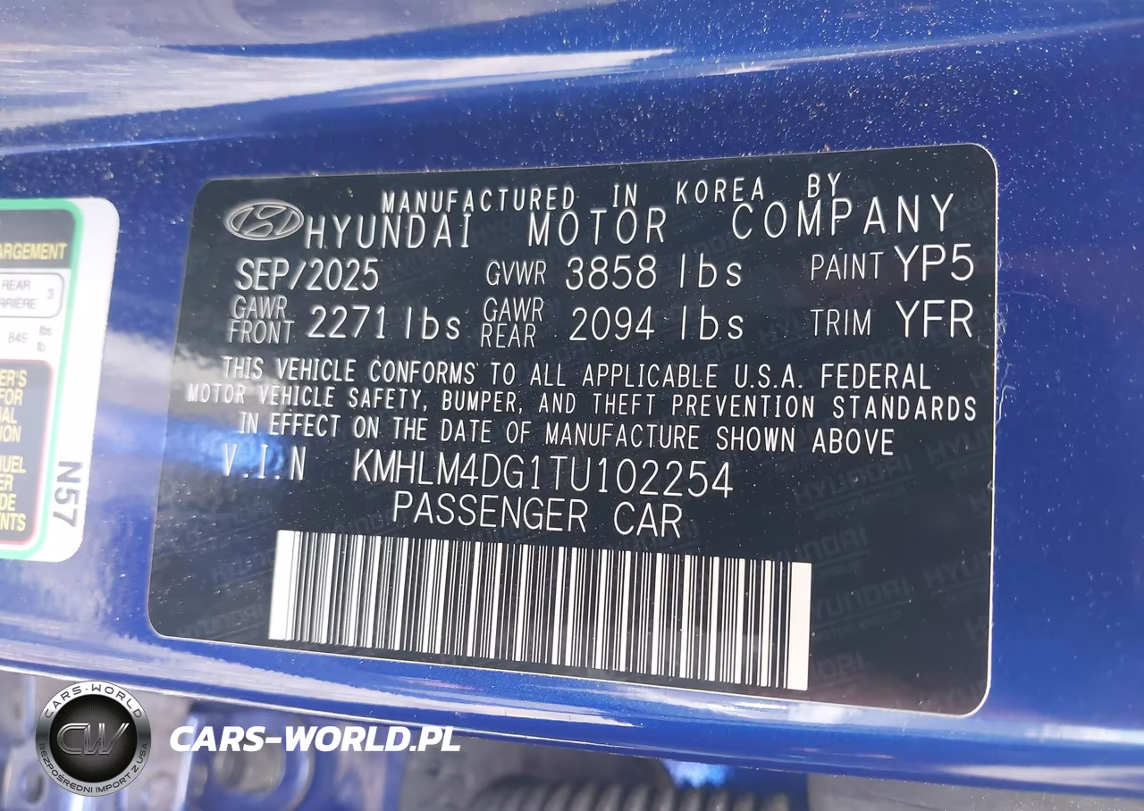 2026 Hyundai Elantra Sel Sport VIN:KMHLM4DG1TU102254 - 9