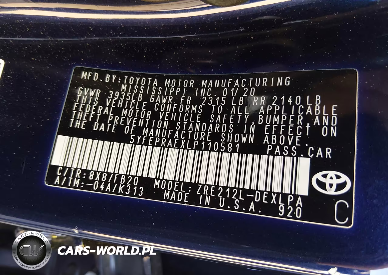 2020 Toyota Corolla Le VIN:5YFEPRAEXLP110581 - 9